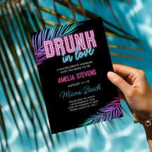 Drunk i Kärlek Neon Blue & Rosa Tropical Bach