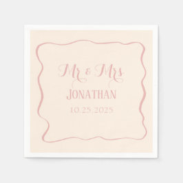 Drunk i Kärlek personalize Monogram Bröllop Napkin Pappersservett