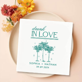 Drunk i Kärlek Personlig Beach Wedding Pappersservett