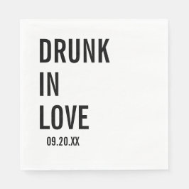 Drunk i Napkins i Kärlek, modern minimalistisk Pappersservett
