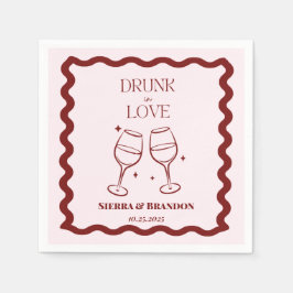 Drunk in Kärlek Personlig Bröllopsfest Napkins Pappersservett