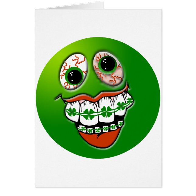 Drunk Leprechaun Hälsningskort (Framsidan)