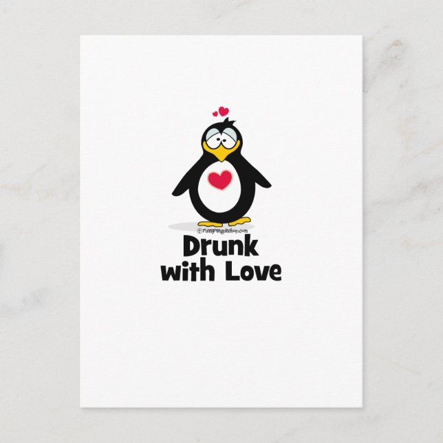 Drunk med Kärlek Vykort (Framsida)