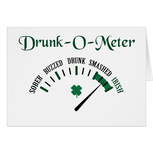 Drunk Meter Hälsningskort (Framsidan Horizontal)