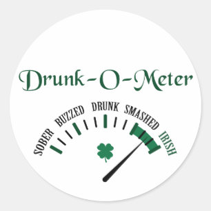 Drunk Meter Runt Klistermärke
