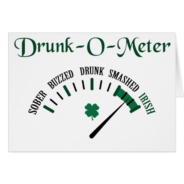 Drunk-O-meter Hälsningskort (Framsidan Horizontal)