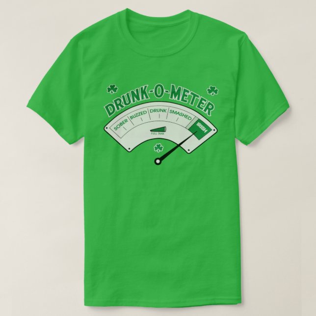 Drunk-O-Meter Irish St.Patrick's Day Tee (Design framsida)