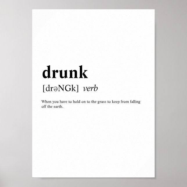 Drunk - ordlista betyder poster (Framsidan)