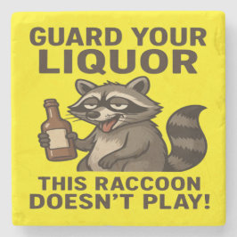 Drunk Raccoon Stone Coaster Stenunderlägg