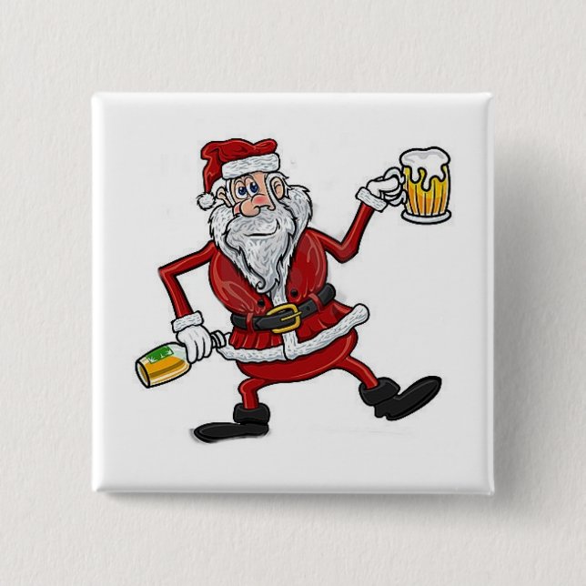 DRUNK SANTA BADGE OCH/ELLER KNAPP (Framsida)