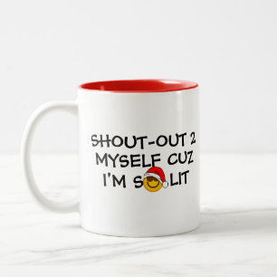 Drunk Santa Emoji Coffee Mugg - Coola Lit Two Tone