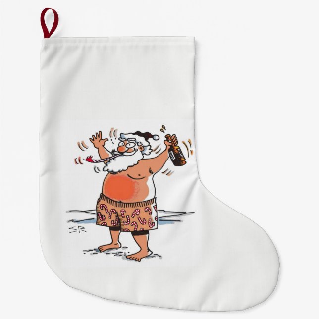 Drunk Santa-lagret är stort Stor Julstrumpa (Framsidan)