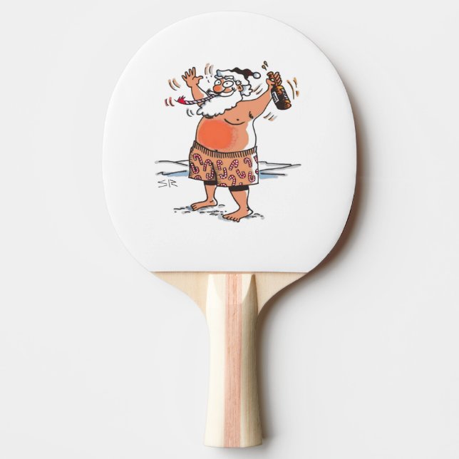 Drunk Santa ping pong paddle Pingisracket (Framsidan)