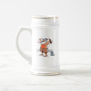 Drunk Santa stein w guld trim Sejdel