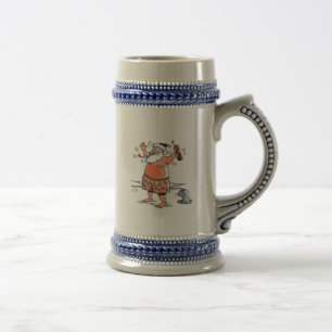 Drunk Santa w-säl lämnat hand-stein Sejdel