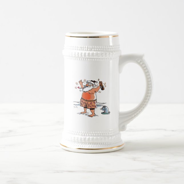 Drunk Santa w-sälen lämnat hand stein guld-trim Sejdel (Höger)
