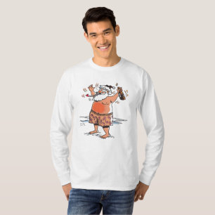 Drunk Santa white långärmad shirt T