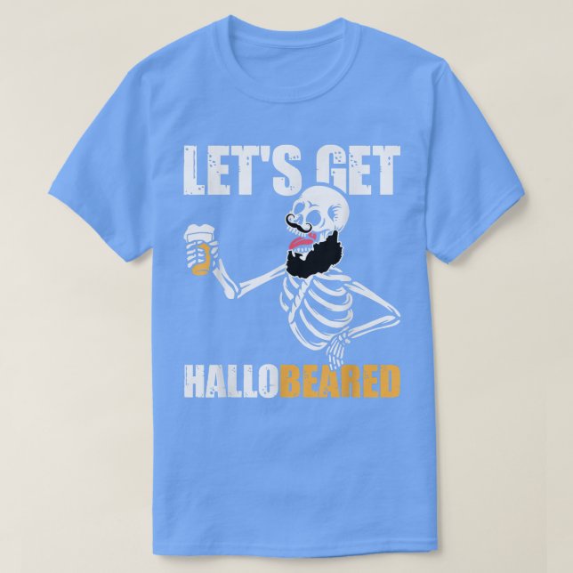 Drunk Skeleton Drinking Beer Costume Funny Hallowe T Shirt (Design framsida)