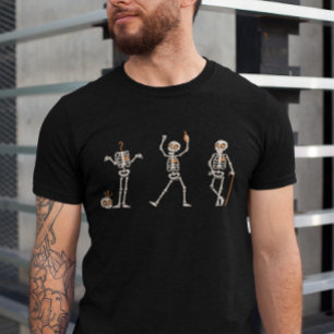 Drunk Skeleton i Halloween fest T Shirt