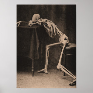 Drunk Skeleton Poster