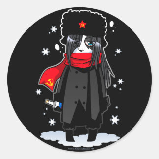 Drunk Sovjetpanda Sticker Set Runt Klistermärke