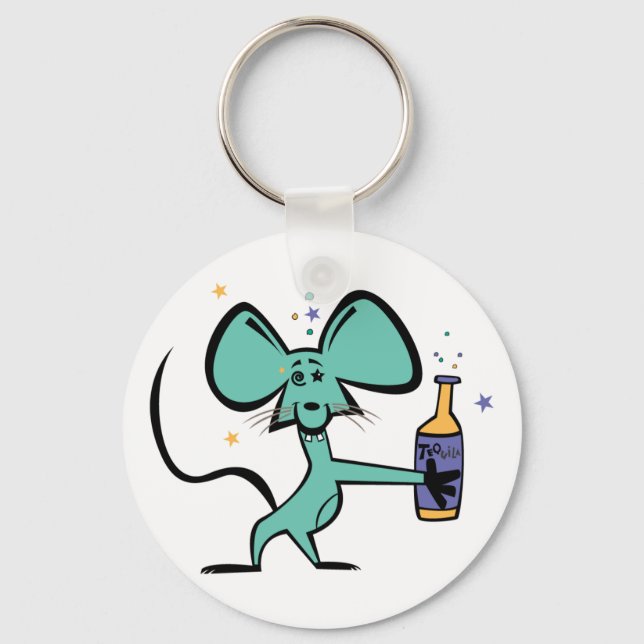 Drunk Tequila Mouse Nyckelring (Framsida)