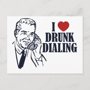 Drunk-uppringning Vykort