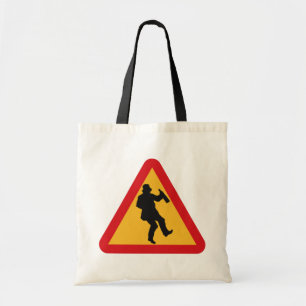 Drunk Warning tote bags Tygkasse
