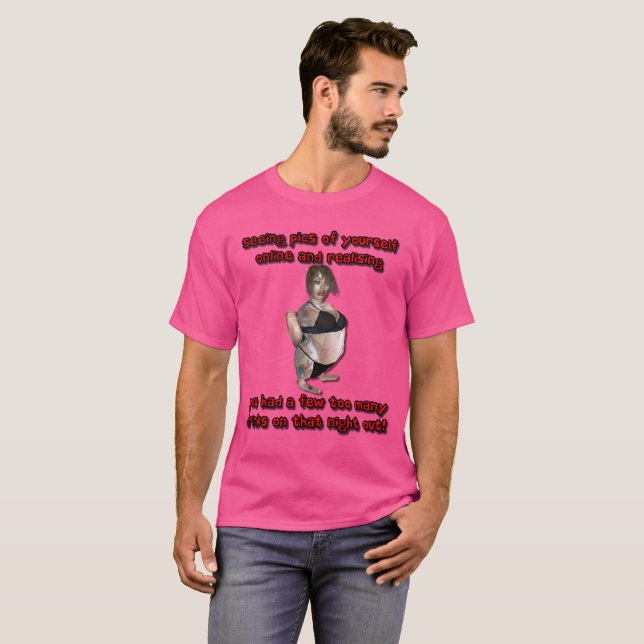 Drunk Woman hade för många drycker på natten ute T Shirt (Hel framsida)