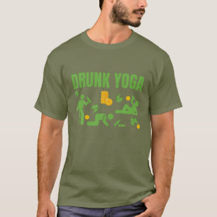 Drunk Yoga Lycklig St. Patricks Day Irish Funny Dr T Shirt