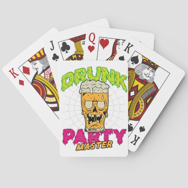 Drunk Zombie Playing Cards Casinokort (Baksidan)