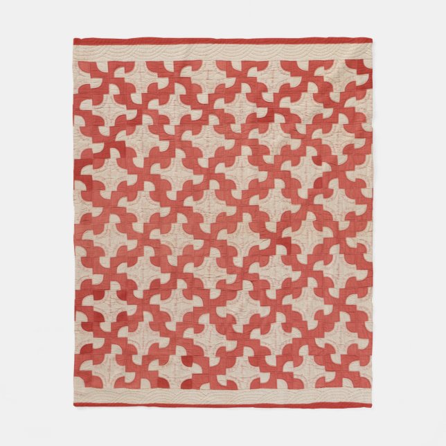 Drunkard's Väg quilt Fleecefilt (Framsidan)