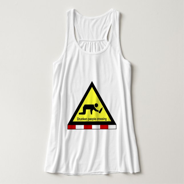 Drunken folk som korsar ⚠ thailändsk ⚠ linne med racerback  (Design framsida)