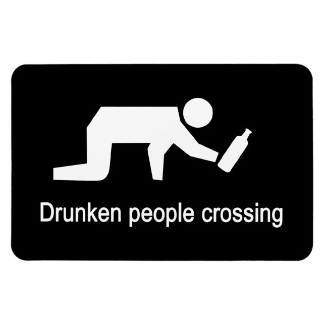 Drunken folk som korsar ⚠ thailändsk ⚠ magnet (Horisontell)