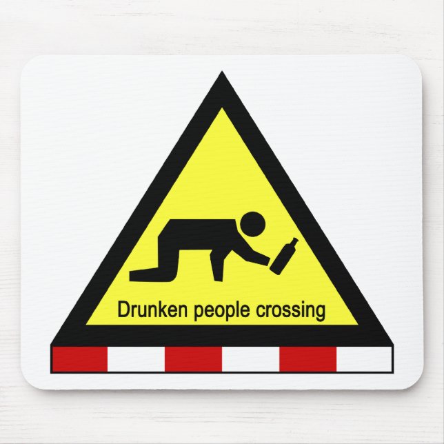 Drunken folk som korsar ⚠ thailändsk ⚠ musmatta (Framsidan)