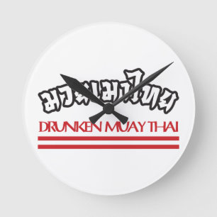 Drunken Muay Thai Rund Klocka