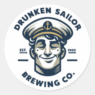 Drunken Sailor Brewing Co. Runt Klistermärke