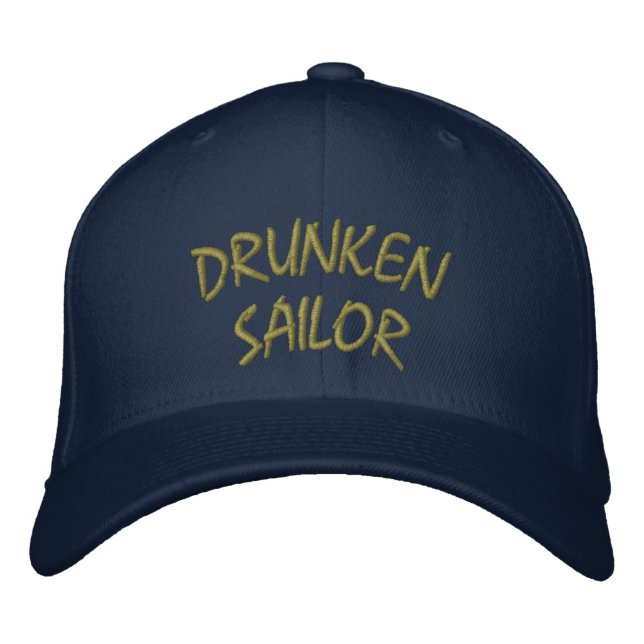 Drunken Sailor Hat Broderad Keps (Framsida)