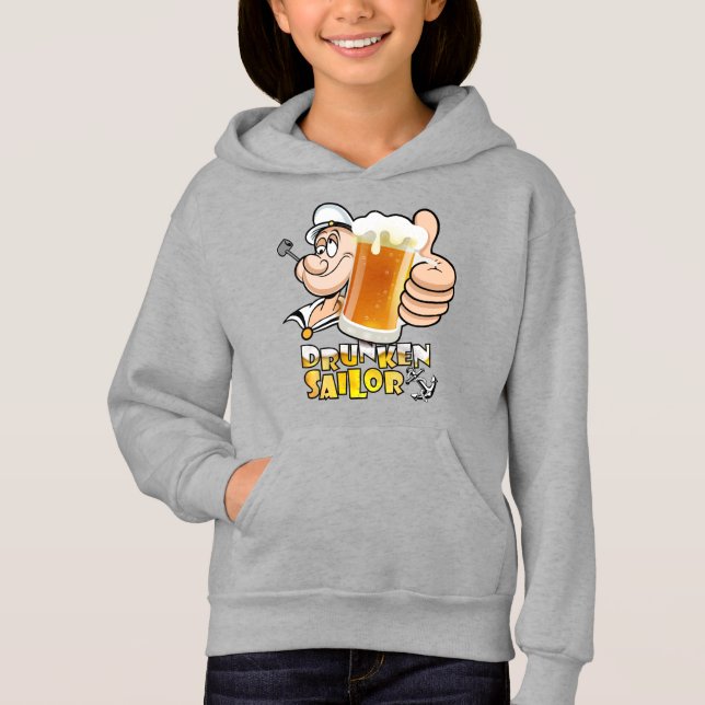 Drunken Sailor | Kids Hoodie T Shirt (Framsida)