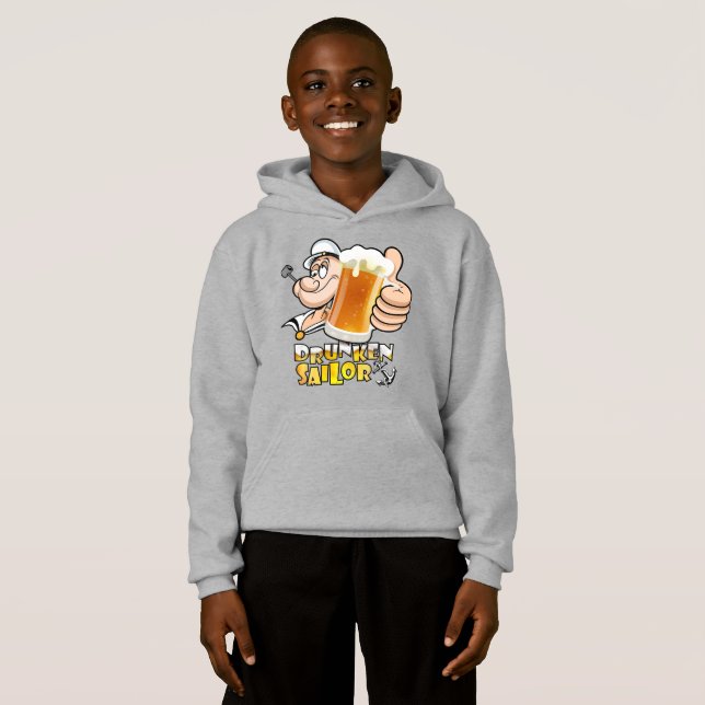 Drunken Sailor | Kids Hoodie T Shirt (Hel framsida)