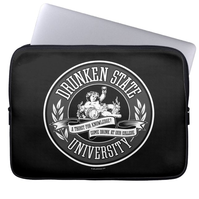 Drunken State Universiteten Laptop Sleeve (Framsidan)
