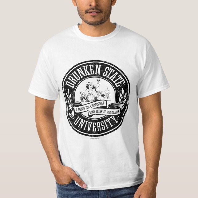 Drunken State Universiteten Tee Shirt (Framsida)