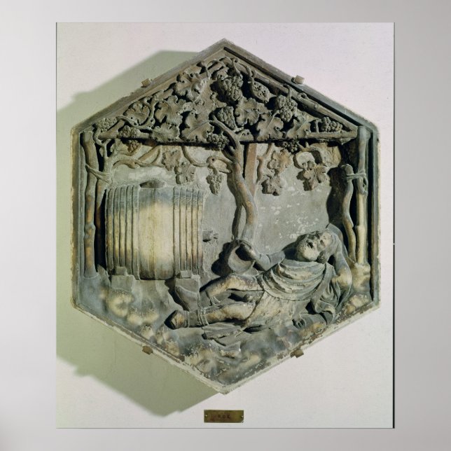 Drunkenness of Noah, hexagonal dekorativ Poster (Framsidan)