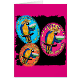 DRUNKIN PARROTS HÄLSNINGSKORT