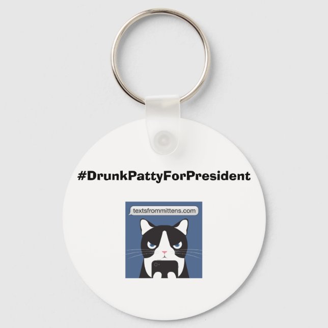 #DrunkPattyForPresident Basic-nyckelkedja Nyckelring (Framsida)