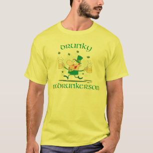Drunky McDrunkerson rolig St Patrick dag Tee Shirt