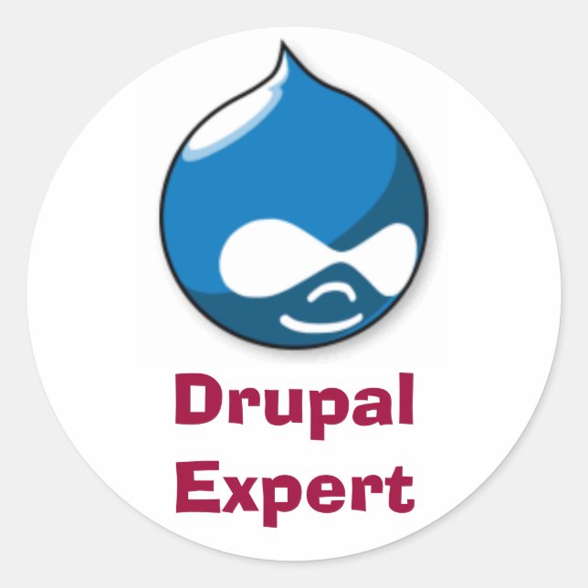 Drupal Expert Runt Klistermärke (Framsida)
