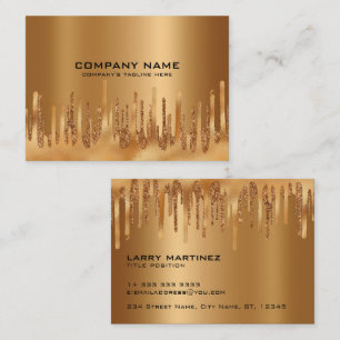 Druplande guld glitter glam bakgrund visitkort
