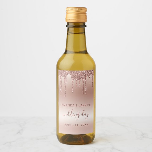 Druplika Roséguld Minivitiketter Vinetikett (Framsida)