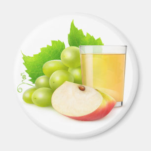 Druv- och äppeljuice magnet